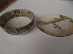 Royal Doulton series ware salad bowl and cake plat