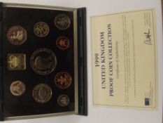 Royal Mint cased proof coin set 1999