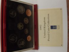Royal Mint cased proof coin set 1992