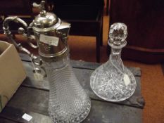 Claret jug together with a ships decanter