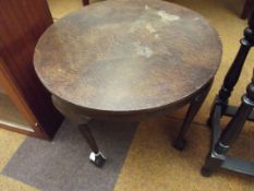 Oak side table on ball and claw feet