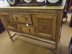 Good quality early 20th century golden oak sideboa