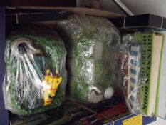 Collection of games and Thunder birds toys