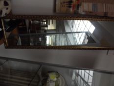 Gilt framed hall mirror