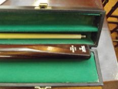 Cased snooker cue