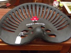 'Massey' Ferguson' cast iron tractor seat