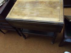 Oak drop leaf trolley