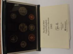 Royal Mint cased proof coin set 1995