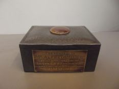 Pewter arts and crafts Ruskin presentation cigaret