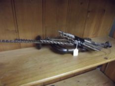 Vintage hand drill and attachments