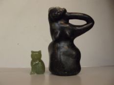 Two carvings possibly inuit and jade