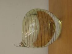 Very heavy art glass vase