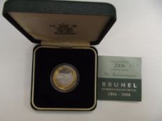 Royal mint 2006 Brunel 'His Achievements' silver p
