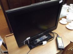 Portable TV with remote control