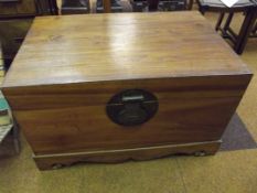 Camphor wood chest on a plinth base