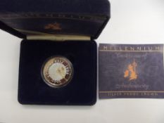 Royal mint 2000 silver proof Millennium Crown