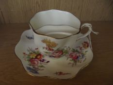 Victorian Coalport moustache cup and saucer