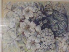 Framed J Nickleson pastel still life