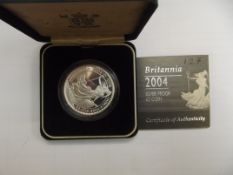Royal mint Britannia 2004 silver proof £2 coin