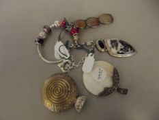 Various costume jewellery. mostly silver