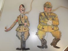 A pair of string puppets - Hitler and Goring (Rare