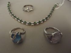 Various silver jewellery
