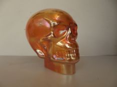 Iridescent glass skull