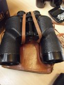 Pair of cased field glasses