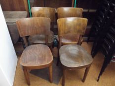 Set of 4 polish dining chairs