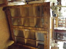 Good quality walnut display cabinet