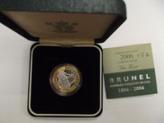 Royal mint 2006 Brunel 'The Man' silver proof £2 c