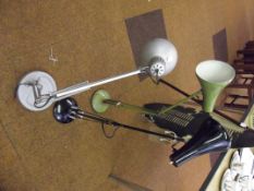 Three anglepoise lamps, one requires rewiring