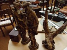 3x resin figurines