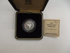 Royal mint 1992 Silver proof Piedfort 10 pence coi