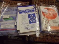 Large collection of Bolton Wanderers programmes