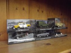 6x James Bond 007 model cars