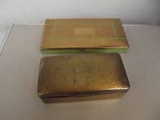 Art deco cigarette box and one other