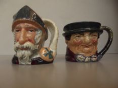 2 x Royal Doulton toby jugs - Tony Meller & Don Qu