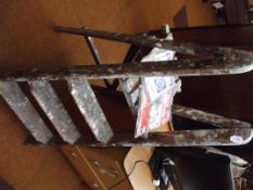 Set of wooden step ladders