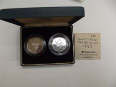 Royal mint 1992 Silver proof coins 2 x 10p