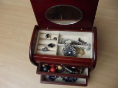 Box of costume jewellery