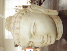 20th Century stone Buddha head