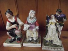 3 Victorian figures