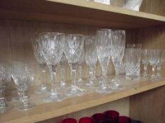 Shelf of glassware