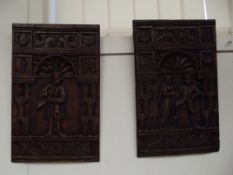 Pair of 16th century style percy panels