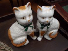 Pair of ceramics cats