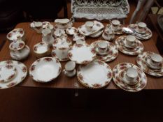 Large collection of Royal Albert country rose