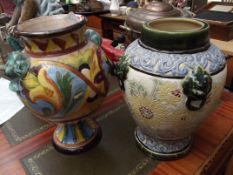 Two continental vases