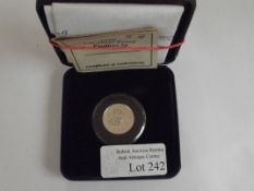 Royal Mint 1990 silver proof Piedfort 5p coin