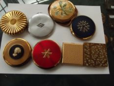 A collection of 8 vintage compacts